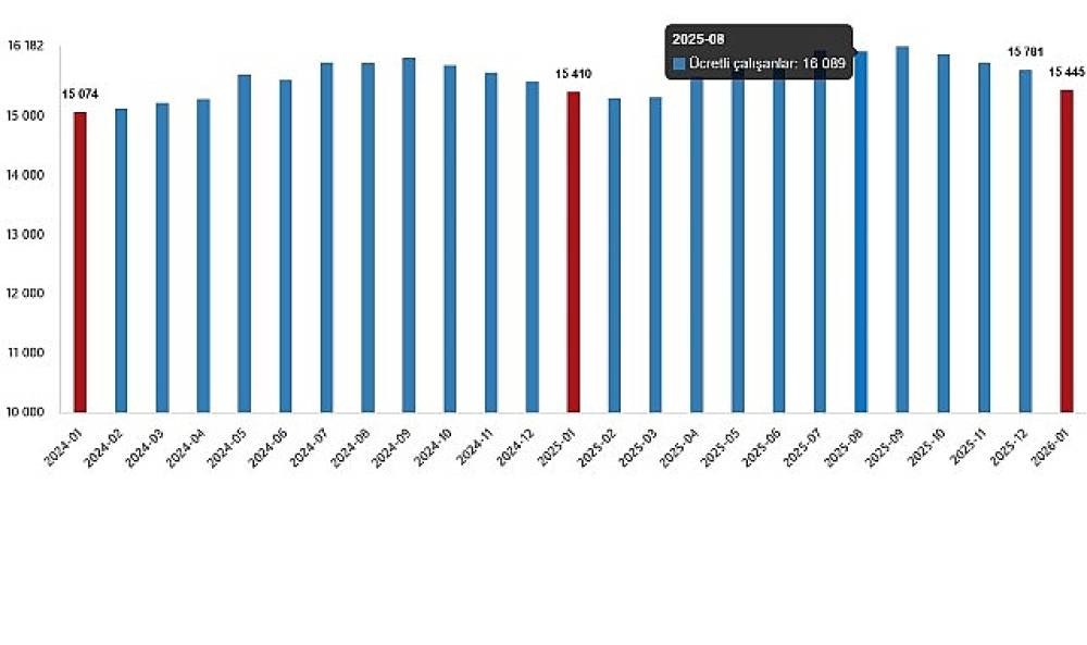 &Uuml;cretli &Ccedil;alışan İstatistikleri, Ocak 2026