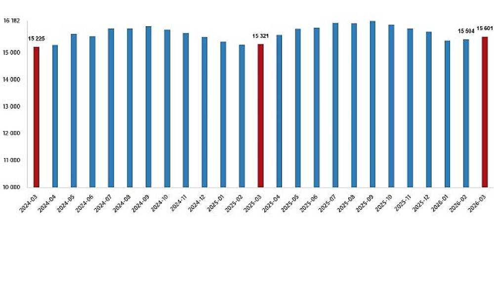 &Uuml;cretli &Ccedil;alışan İstatistikleri, Mart 2026