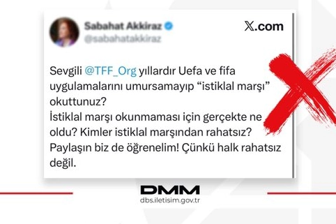 TFF iddialarına İletişim'den yalanlama: İstiklal Marşı uygulaması s&uuml;r&uuml;yor